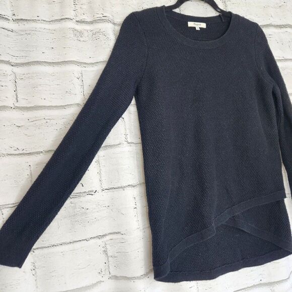Madewell Black Feature Pullover Knit Crew Neck Sweater Women's Size Small - Picture 5 of 11